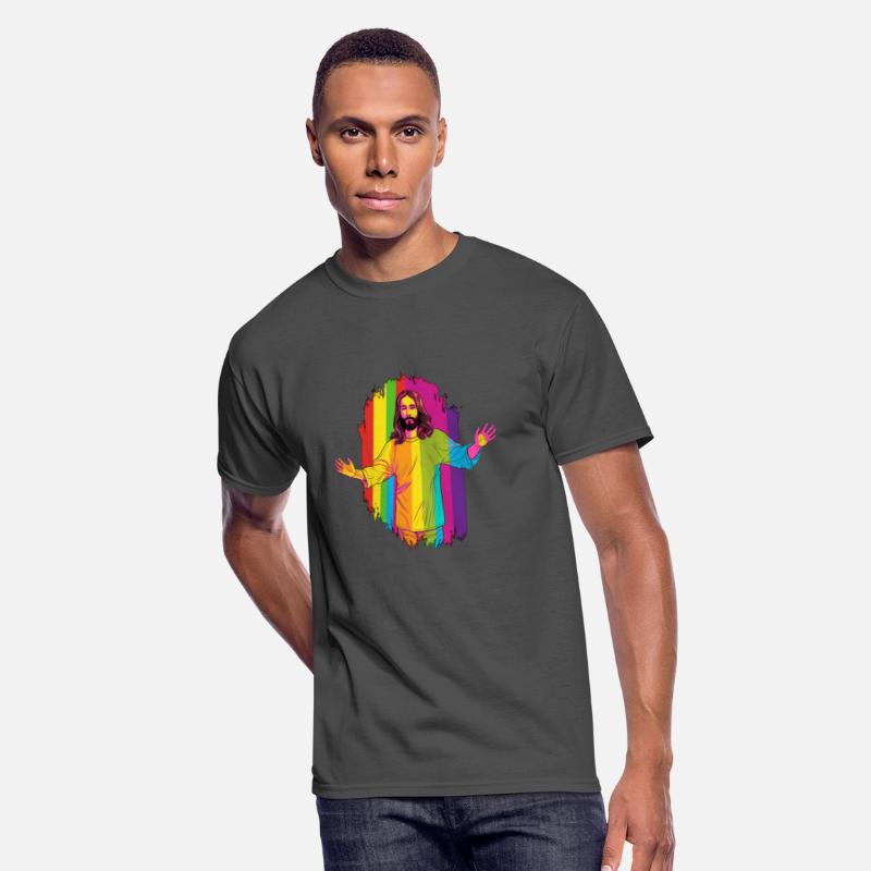 Christian Pride LGBTQ Jesus with Rainbow Flag