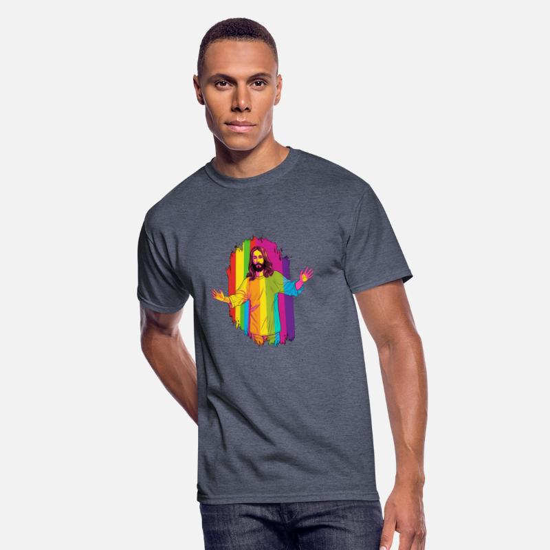 Christian Pride LGBTQ Jesus with Rainbow Flag