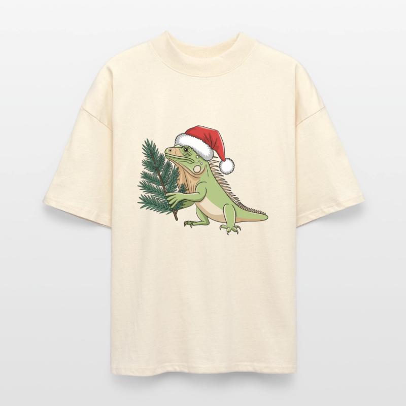 Christmas Santa Iguana Evergreen Christmas Tree