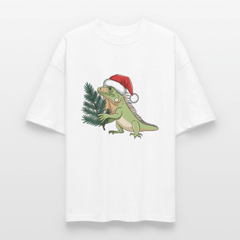 Christmas Santa Iguana Evergreen Christmas Tree