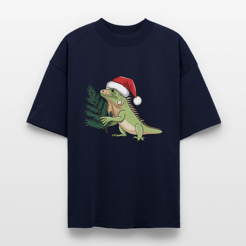 Christmas Santa Iguana Evergreen Christmas Tree