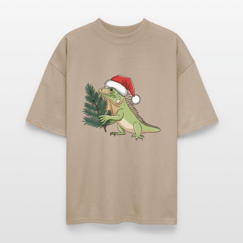 Christmas Santa Iguana Evergreen Christmas Tree