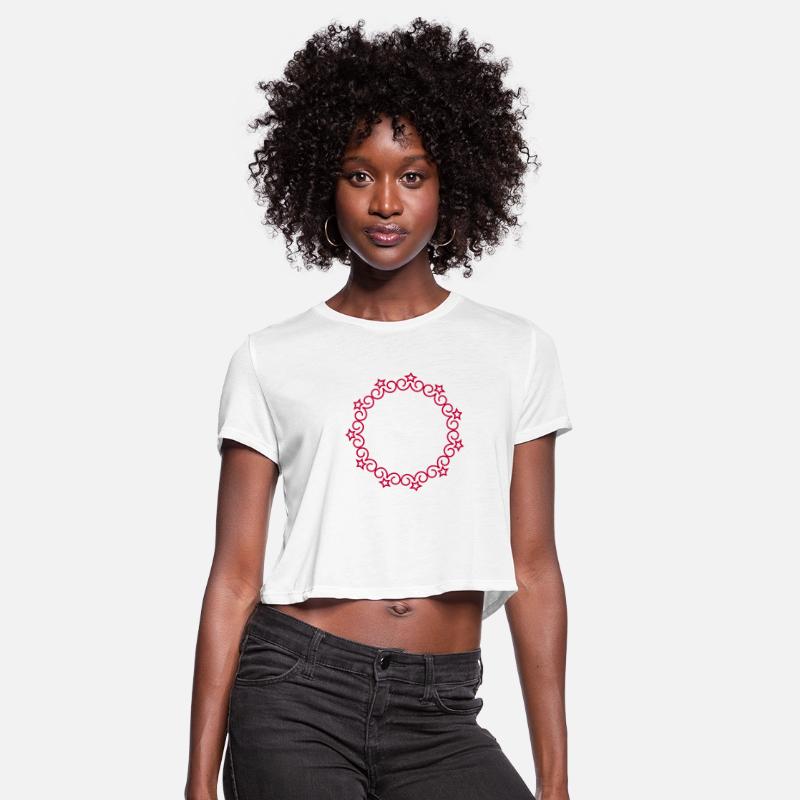 Circle shapes with stars swirls pattern