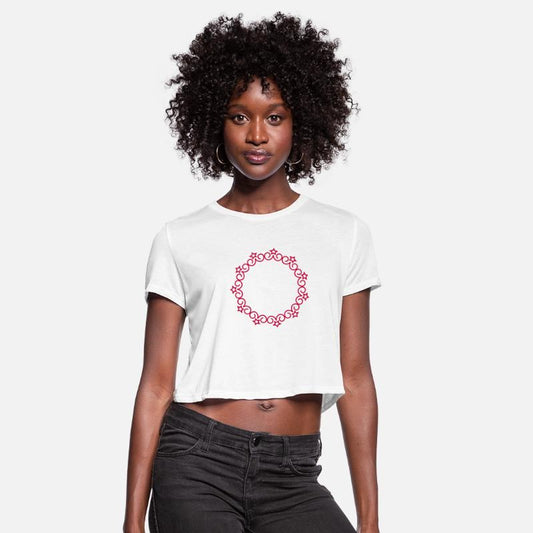 Circle shapes with stars swirls pattern