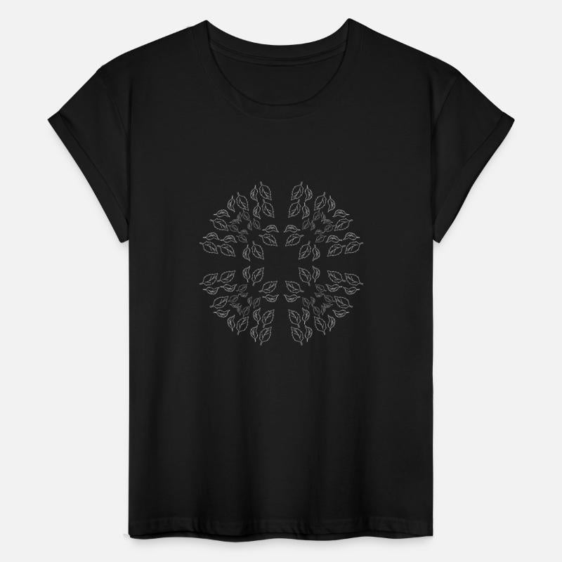 Circular pattern in form of mandala with flower