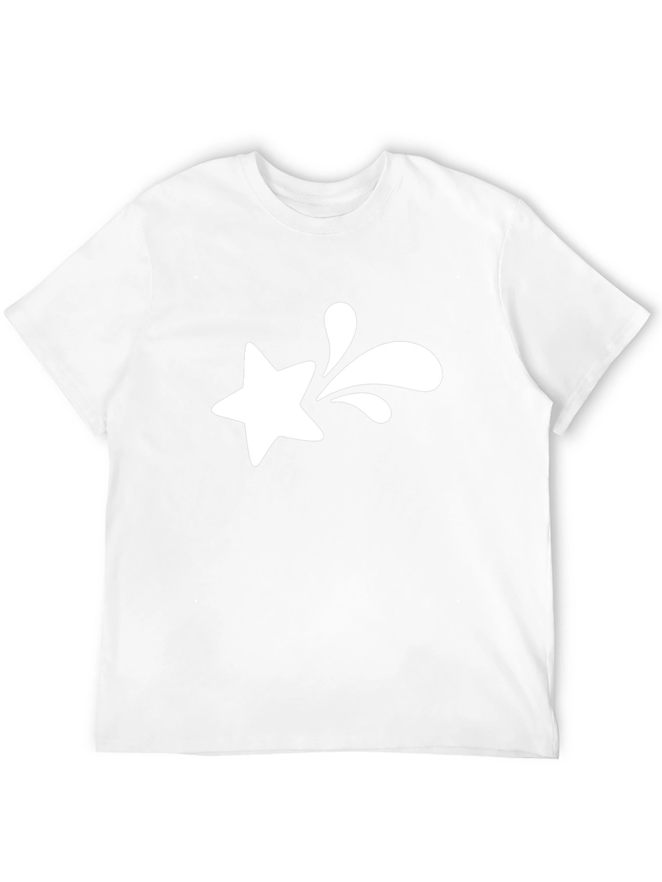 Star Splash Graphic Tee - Black Cotton T-Shirt