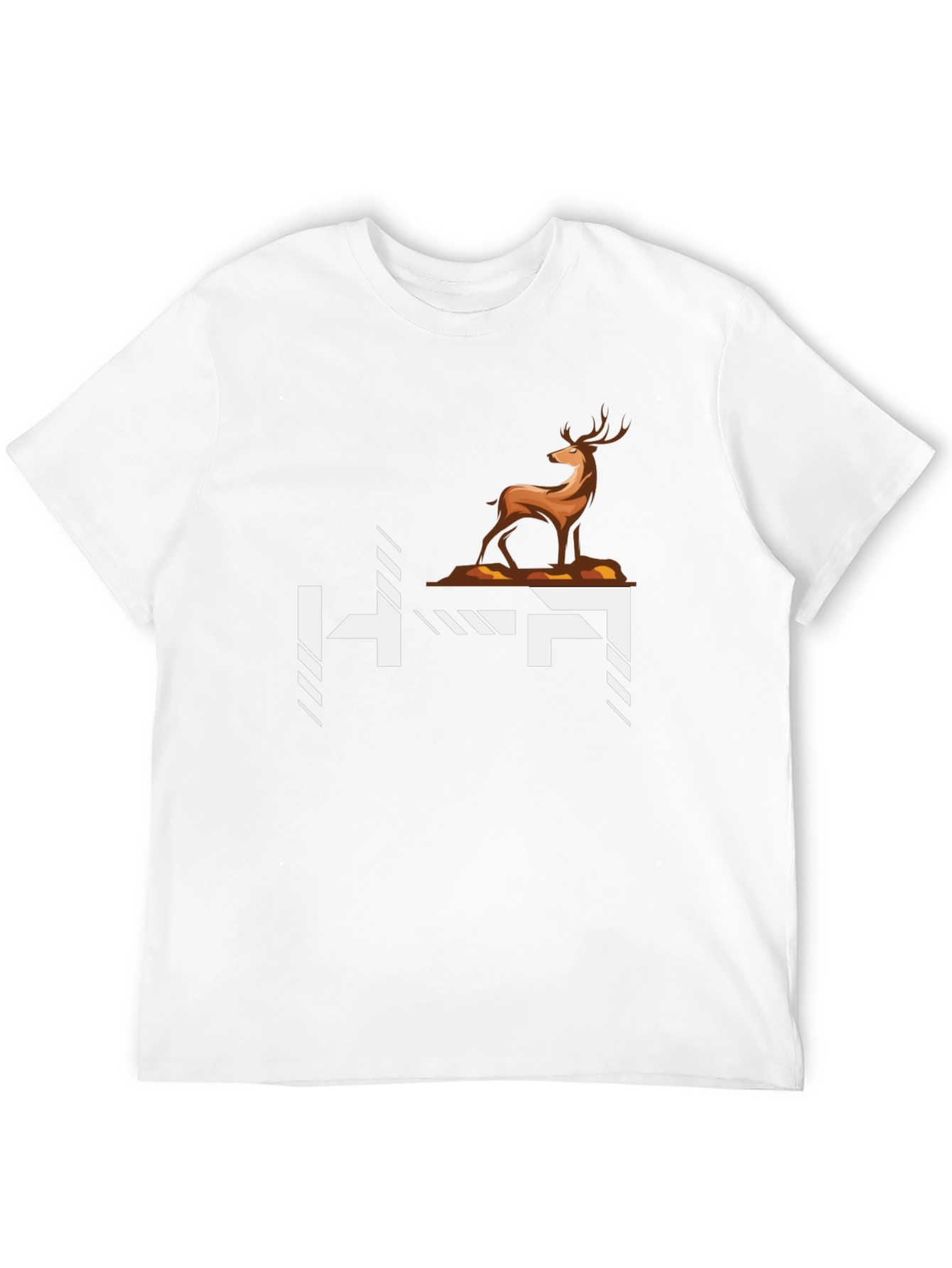 Deer Graphic Tee - Stylish Black Cotton T-Shirt