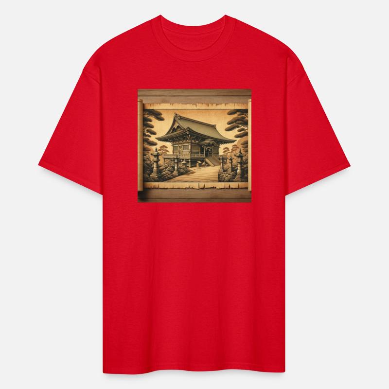 Classic Temple Shrine Scenery Papyrus Scroll
