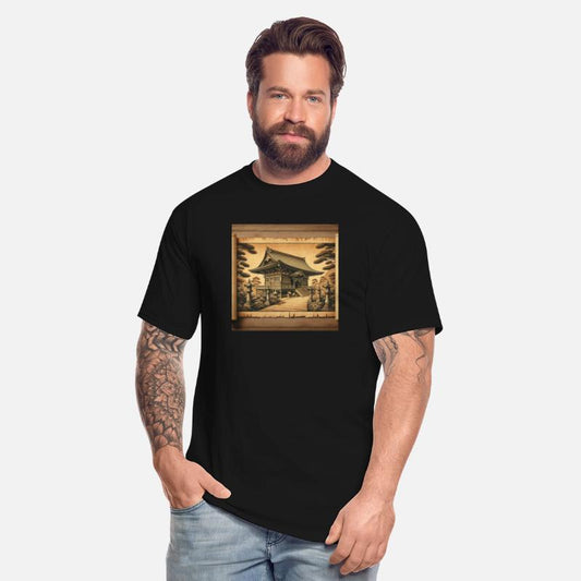 Classic Temple Shrine Scenery Papyrus Scroll