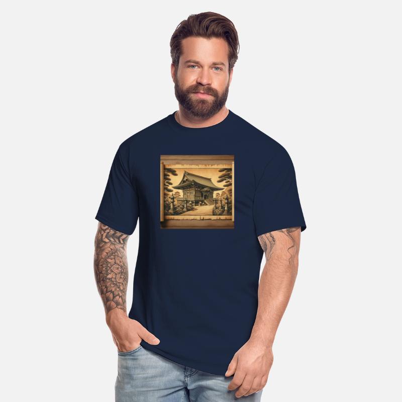 Classic Temple Shrine Scenery Papyrus Scroll