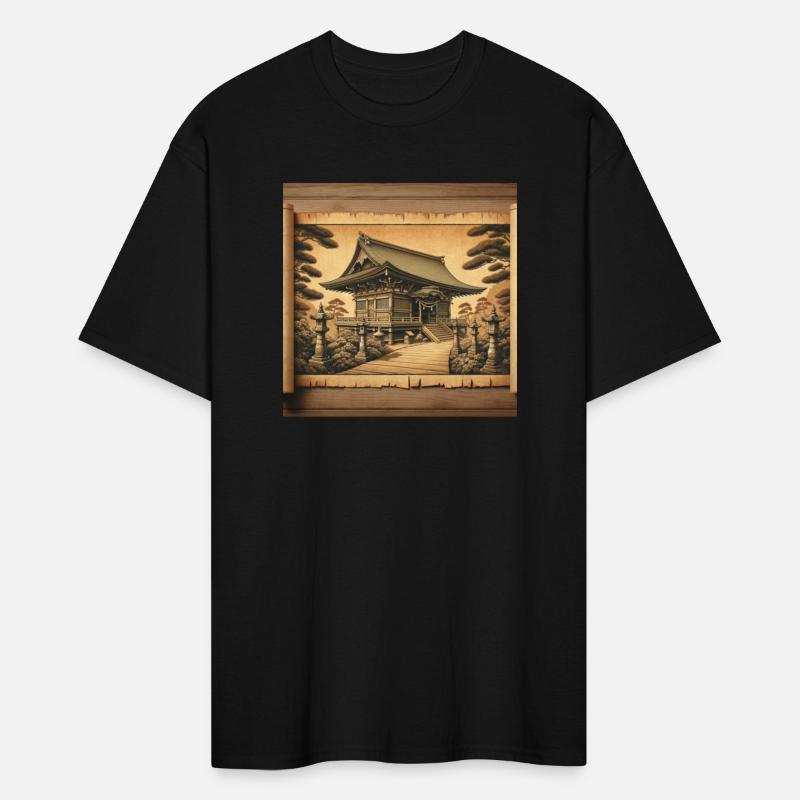 Classic Temple Shrine Scenery Papyrus Scroll