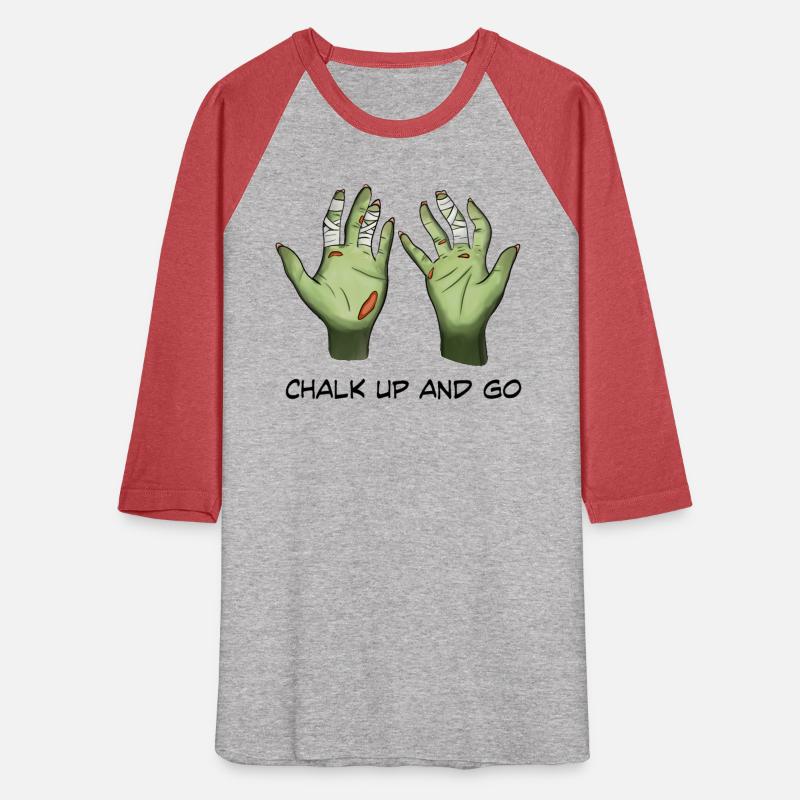Climber hands. Chalk up and go.