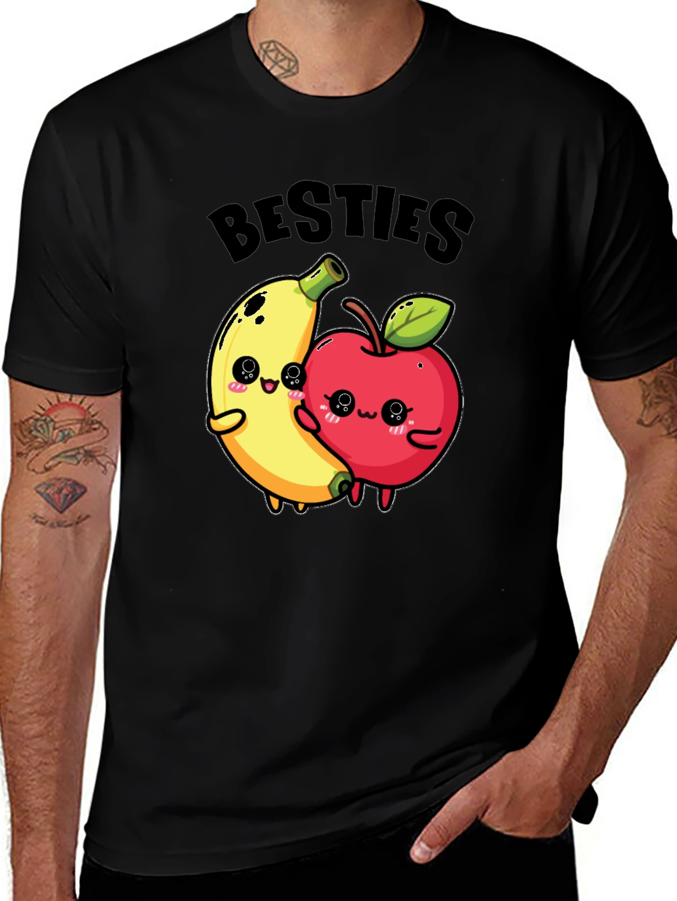 Besties Banana & Apple Graphic T-Shirt