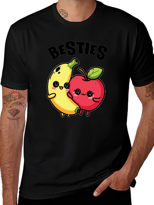 Besties Banana & Apple Graphic T-Shirt