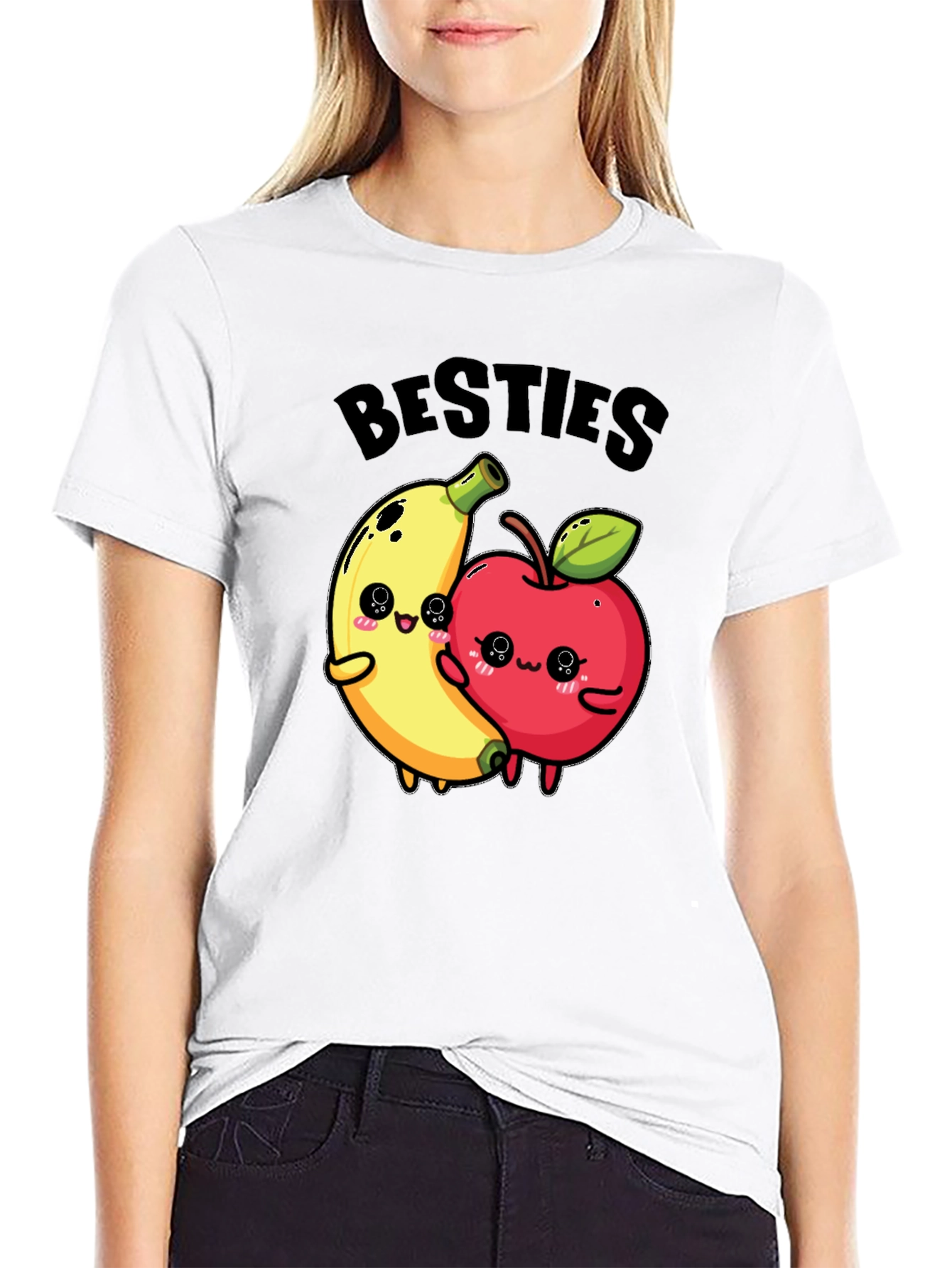 Besties Banana & Apple Graphic T-Shirt