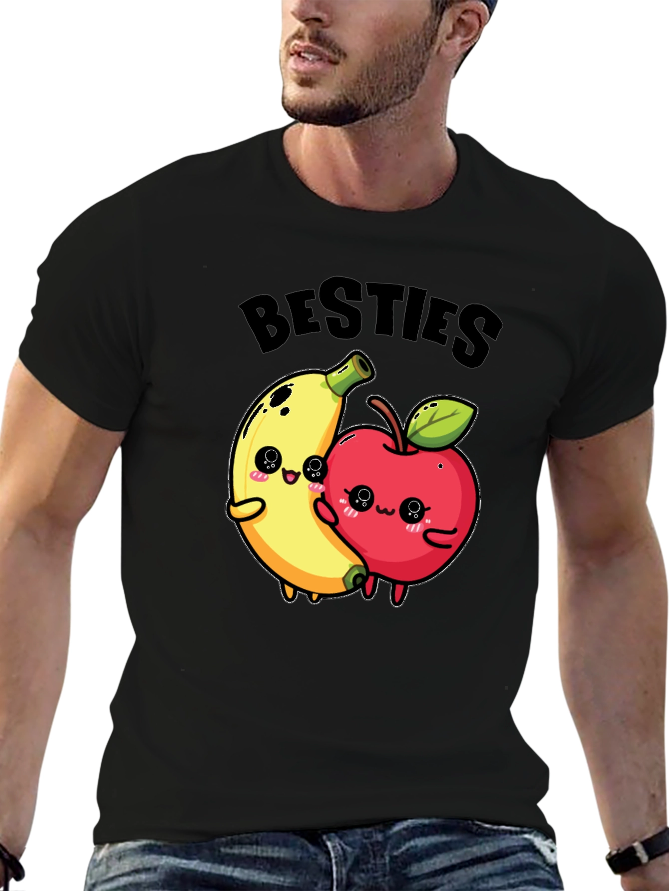 Besties Banana & Apple Graphic T-Shirt