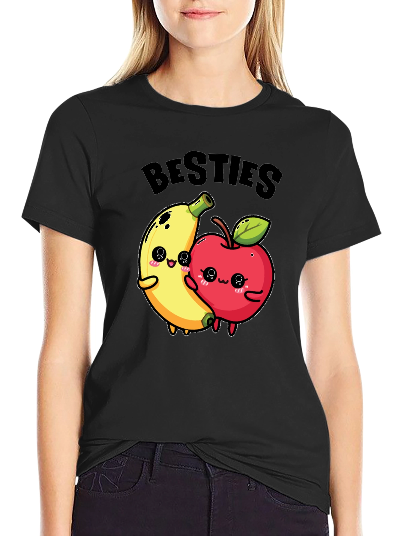 Besties Banana & Apple Graphic T-Shirt
