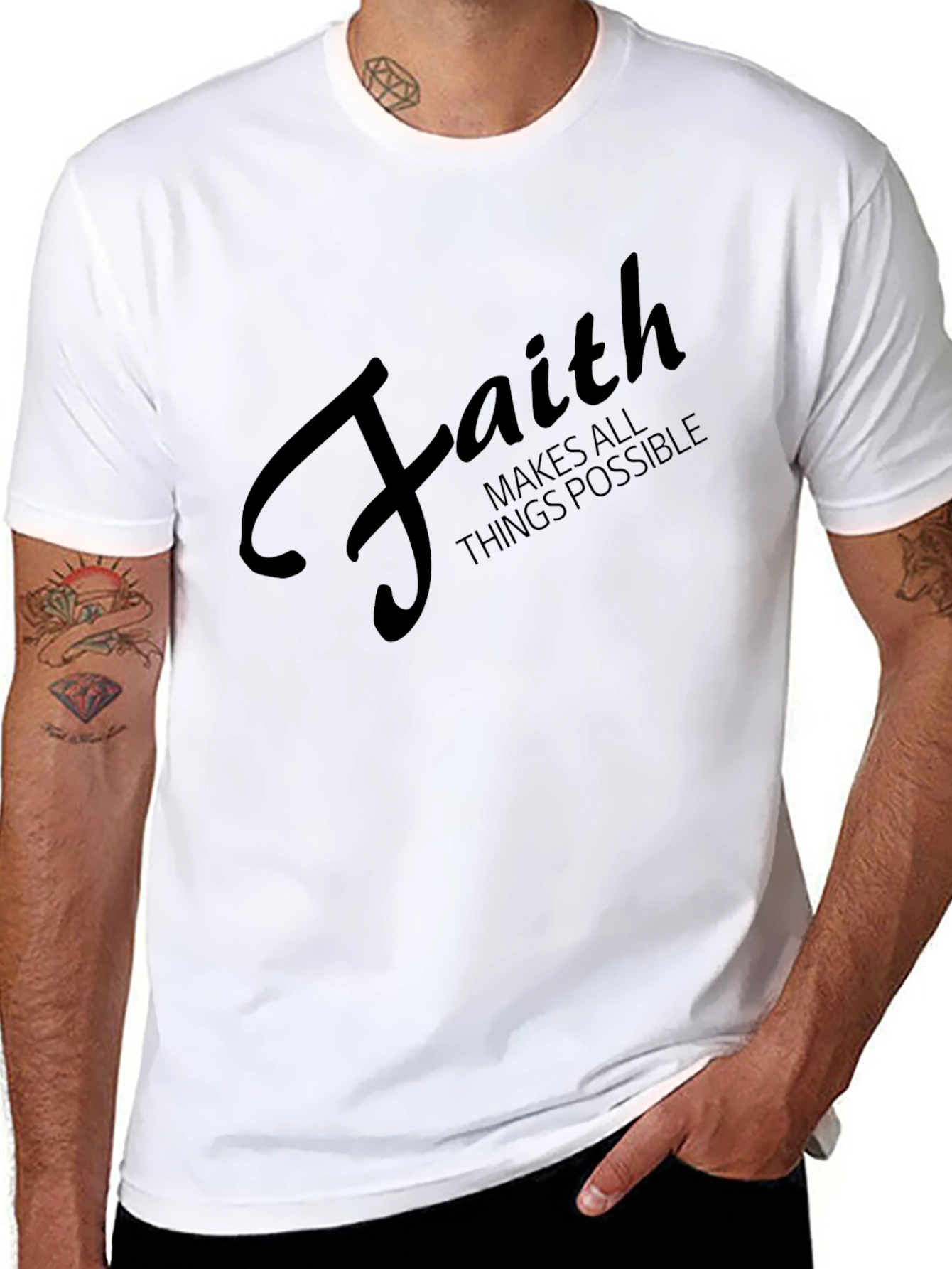 Faith Makes All Things Possible Black T-Shirt