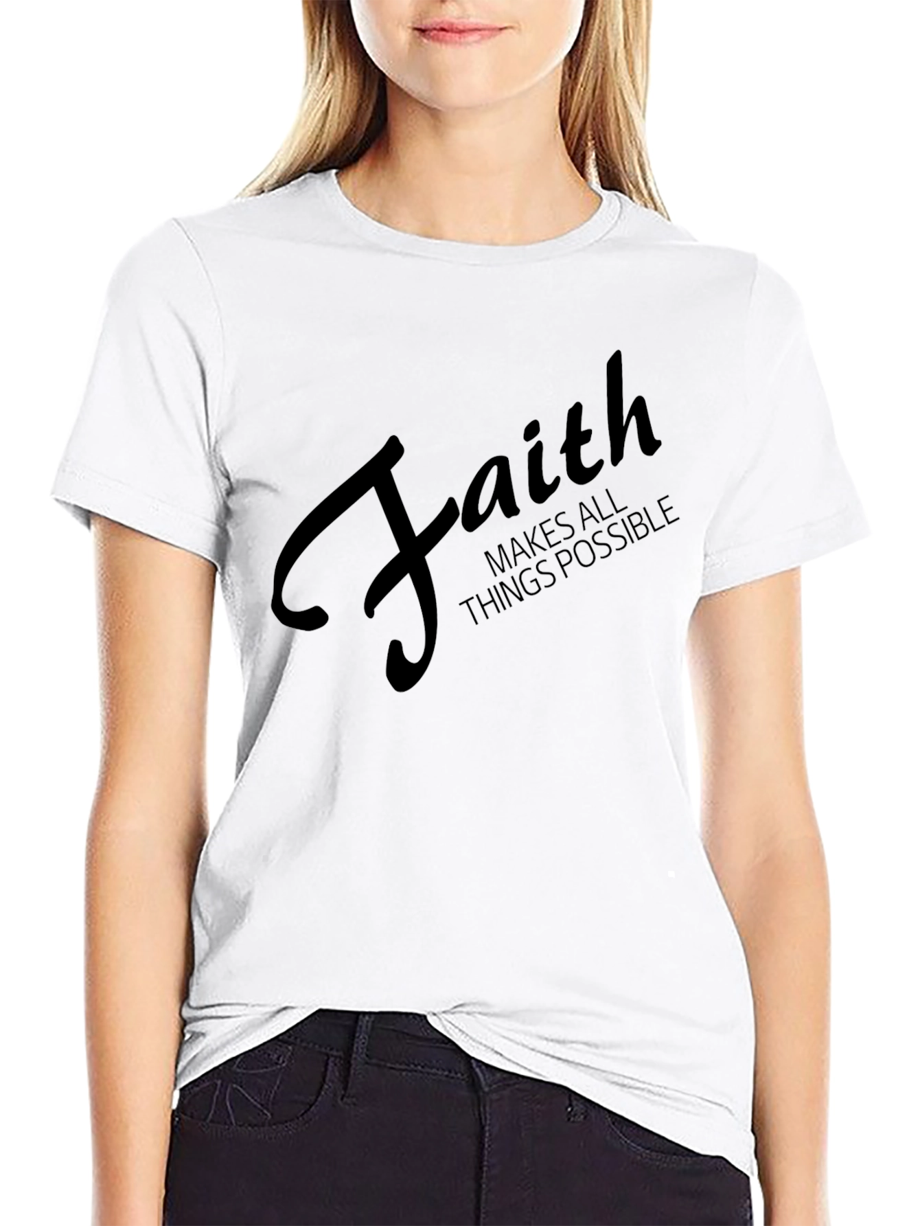 Faith Makes All Things Possible Black T-Shirt