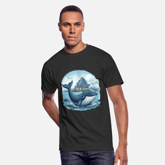Coastal Village and Giant Whale Scandinavia