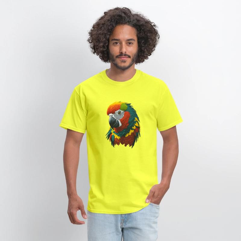 Colorful and vibrant exotic parrot illustration