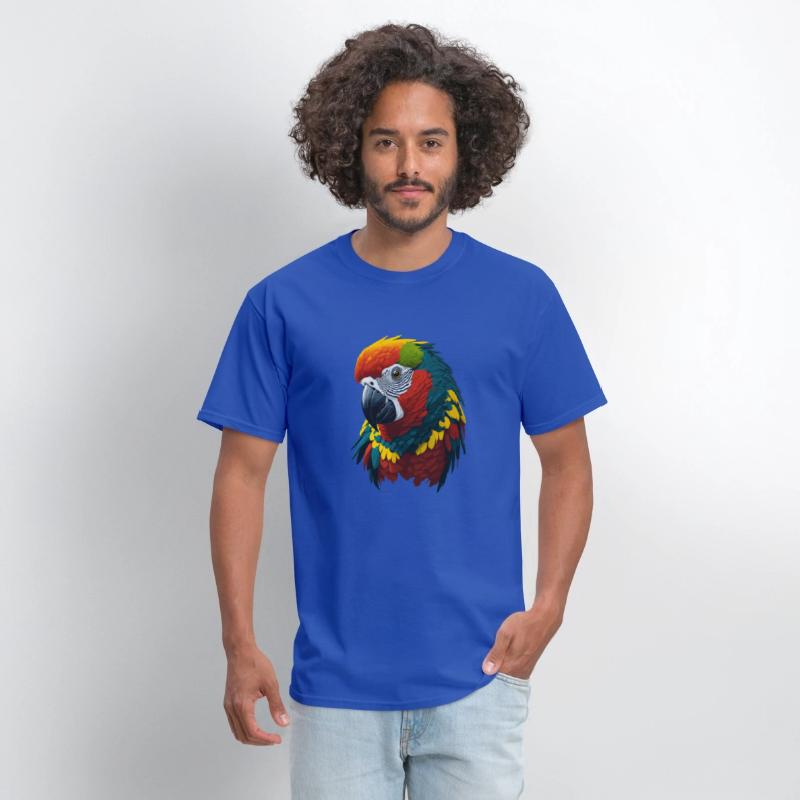Colorful and vibrant exotic parrot illustration