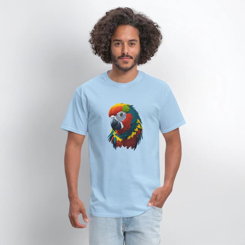 Colorful and vibrant exotic parrot illustration