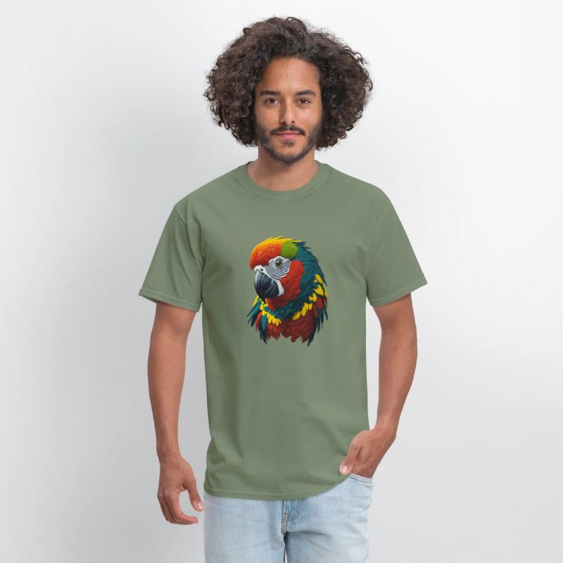Colorful and vibrant exotic parrot illustration