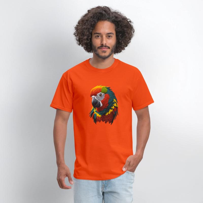 Colorful and vibrant exotic parrot illustration