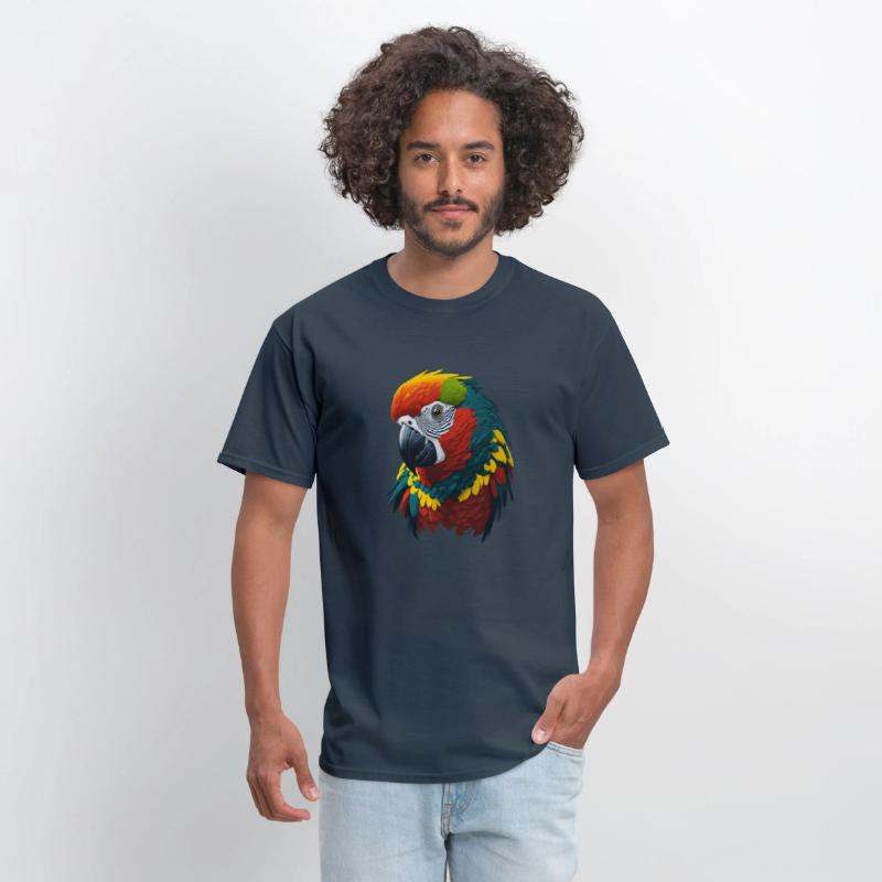 Colorful and vibrant exotic parrot illustration