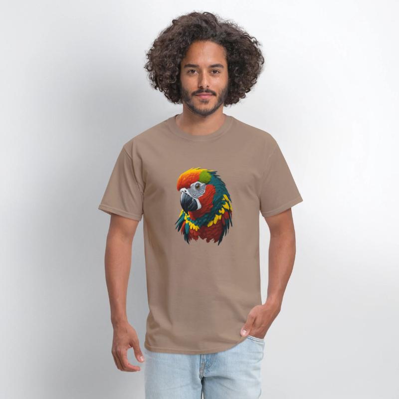 Colorful and vibrant exotic parrot illustration