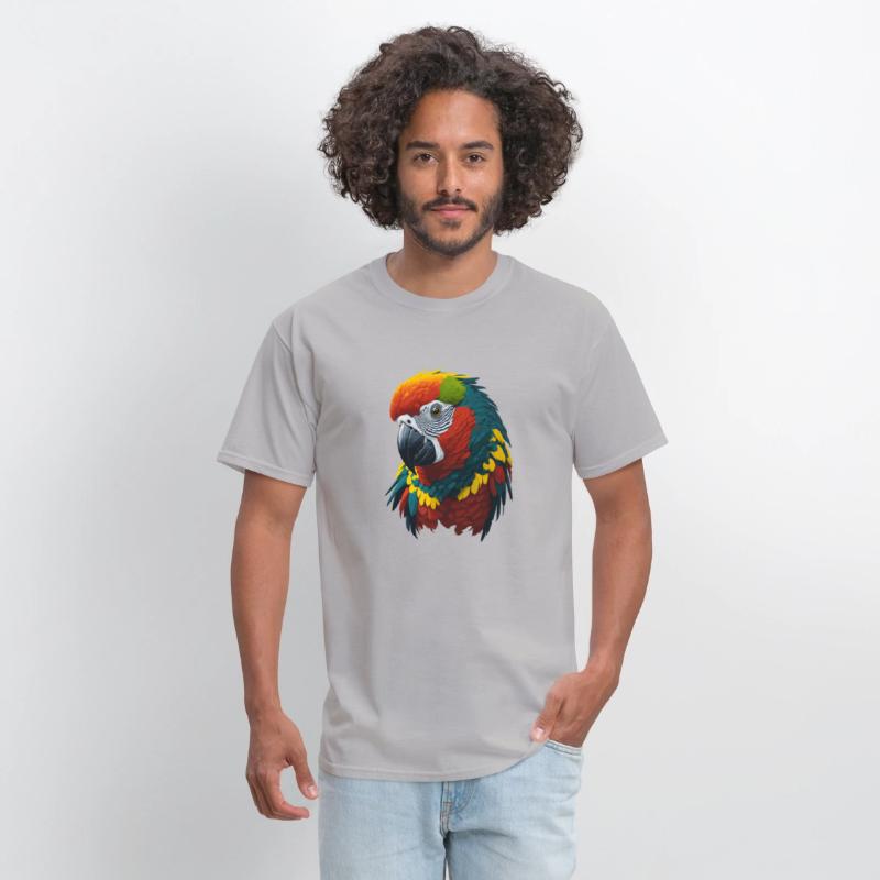 Colorful and vibrant exotic parrot illustration