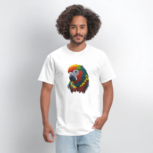Colorful and vibrant exotic parrot illustration