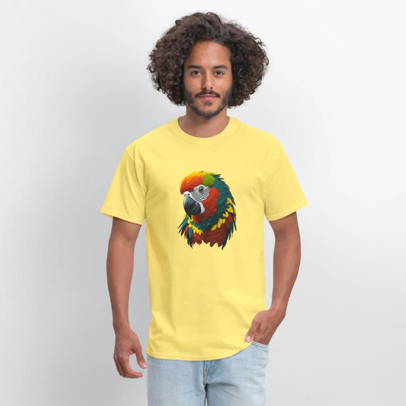 Colorful and vibrant exotic parrot illustration