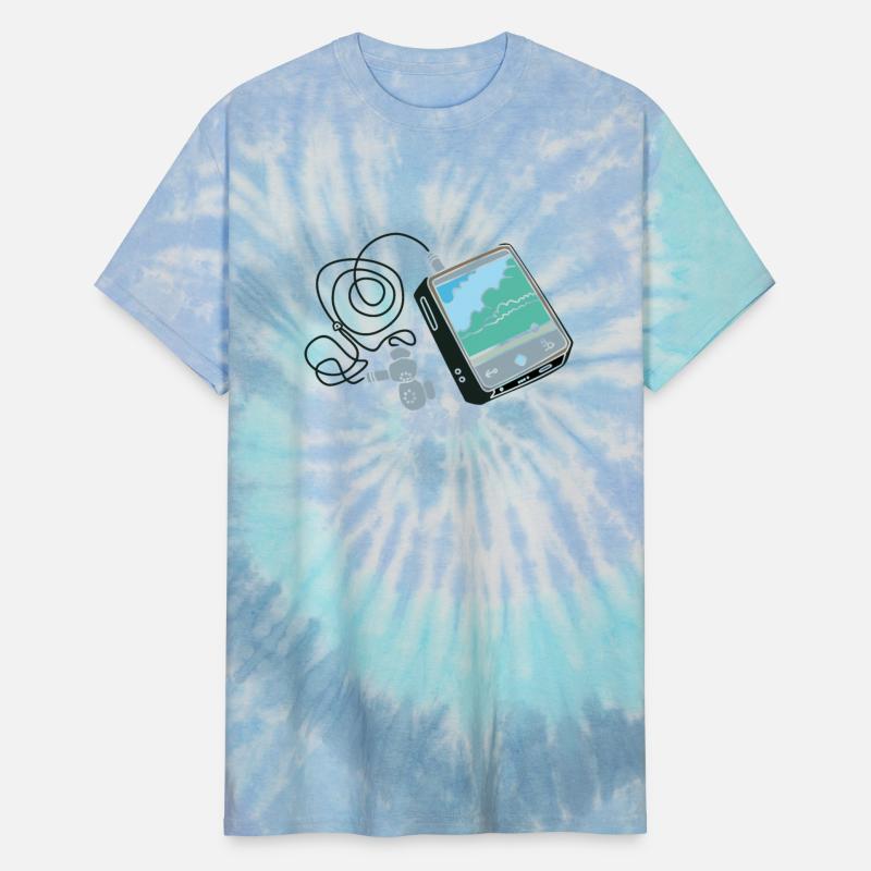 colorful illustration of a small music player
