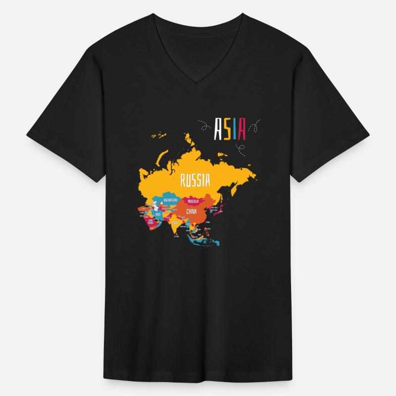 Colorful Map Of Asia