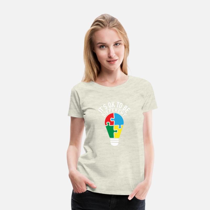 Colorful Puzzle Pieces Autism Awareness Different