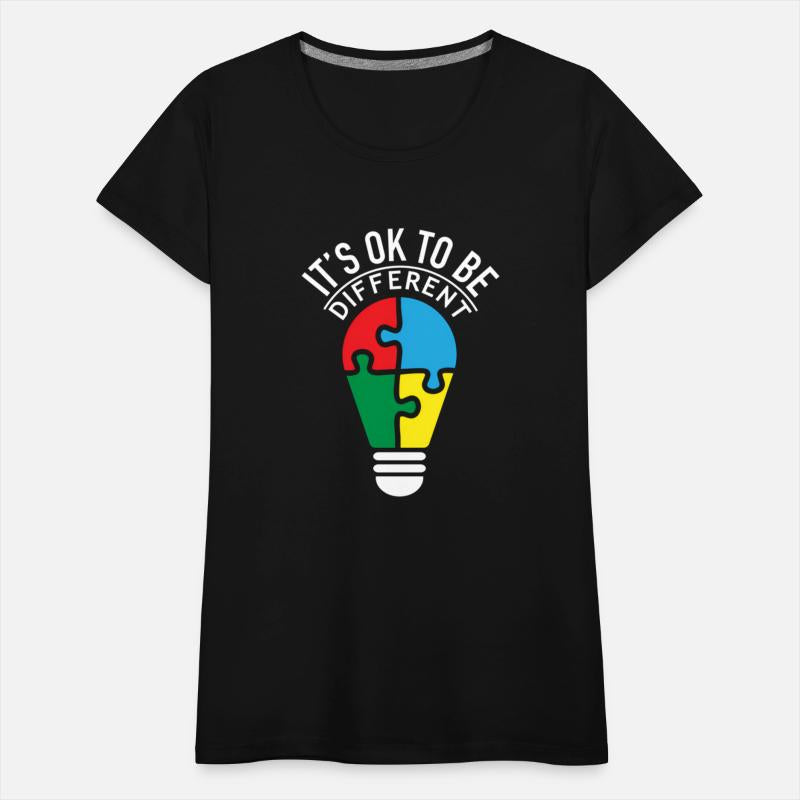 Colorful Puzzle Pieces Autism Awareness Different