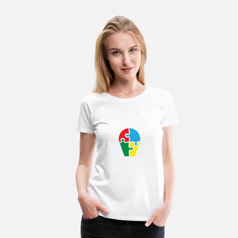 Colorful Puzzle Pieces Autism Awareness Different