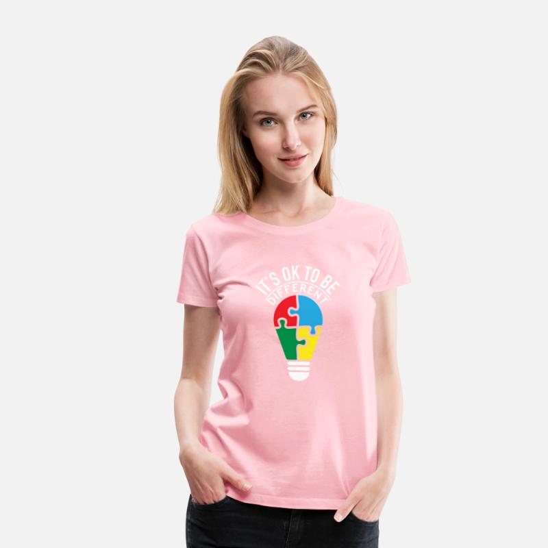 Colorful Puzzle Pieces Autism Awareness Different