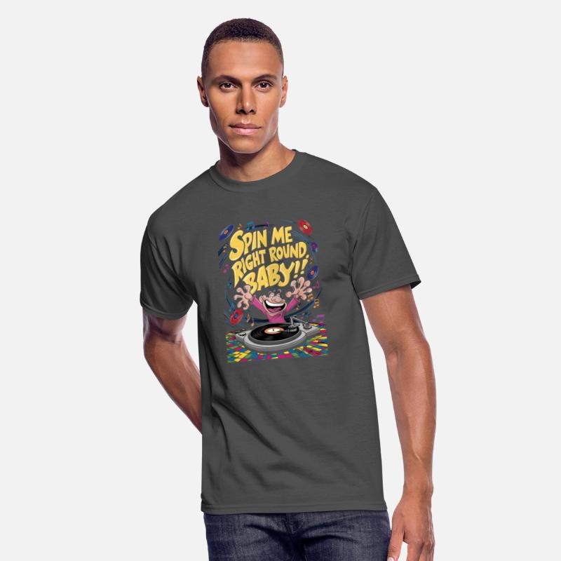 Comic style spin me right round baby | turntable