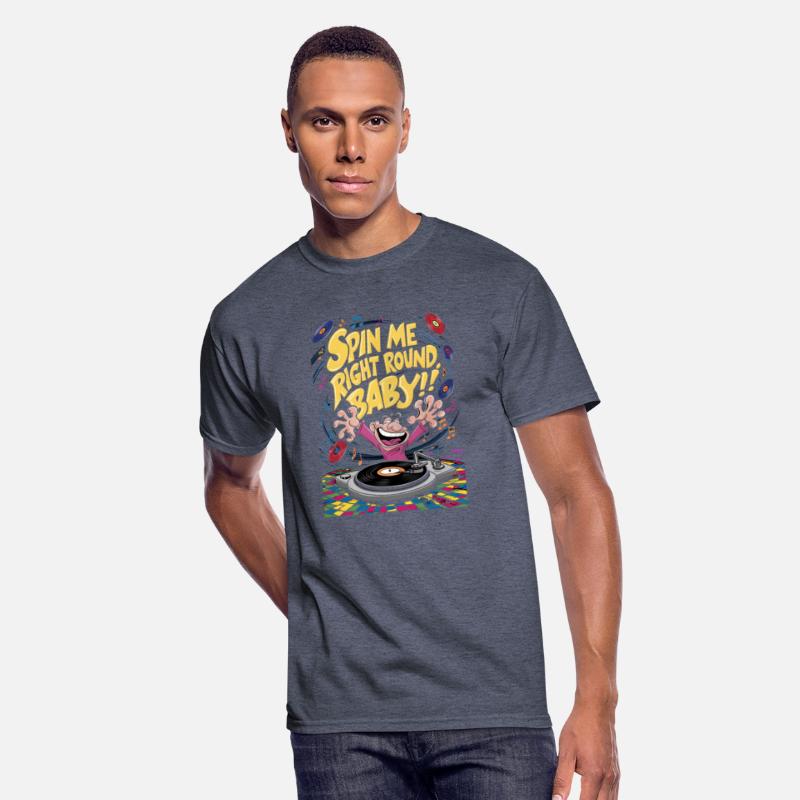 Comic style spin me right round baby | turntable