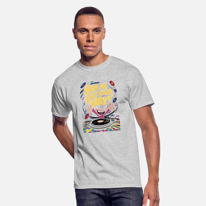 Comic style spin me right round baby | turntable
