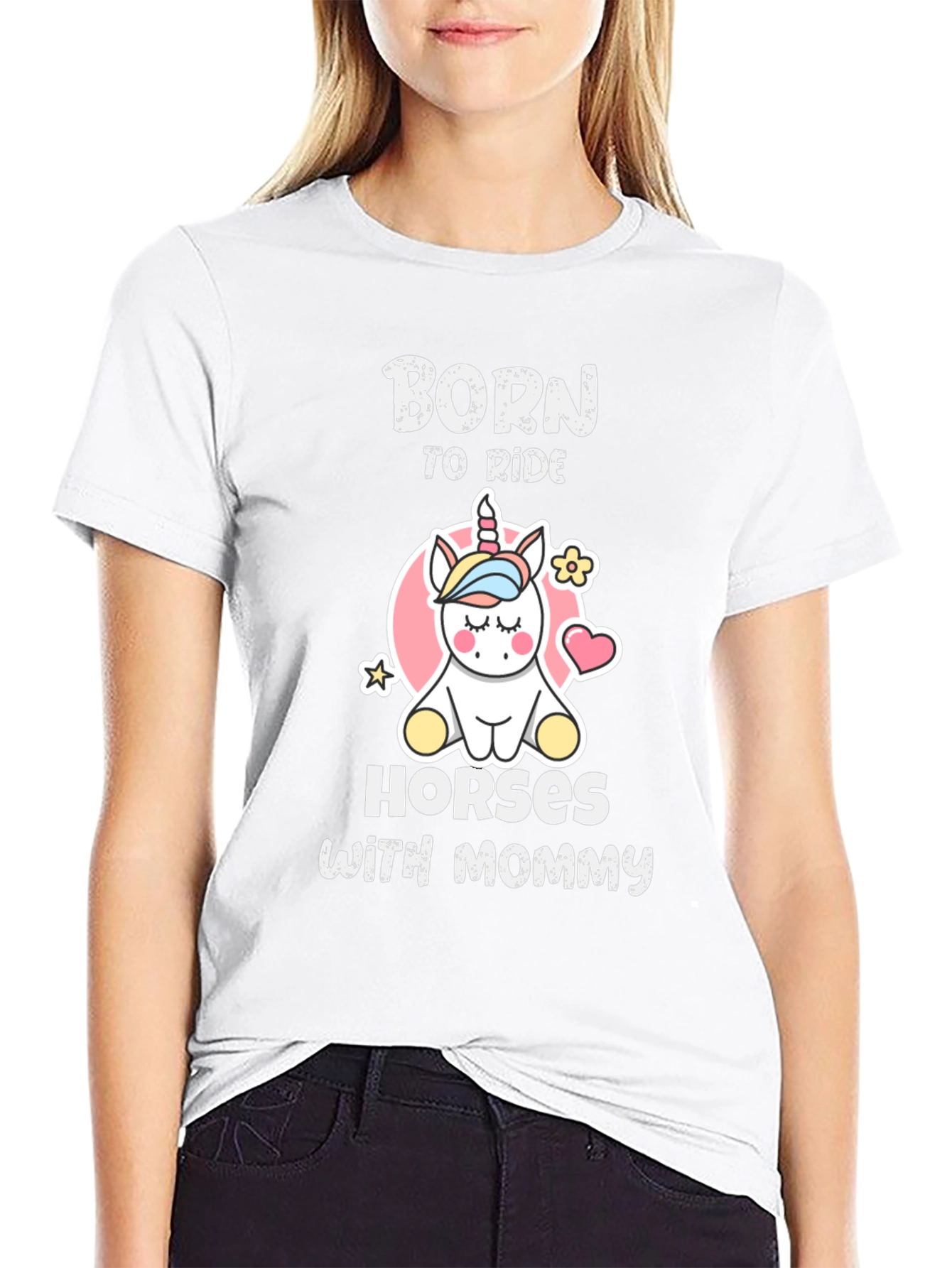 Born To Ride Horses With Mommy T-Shirt