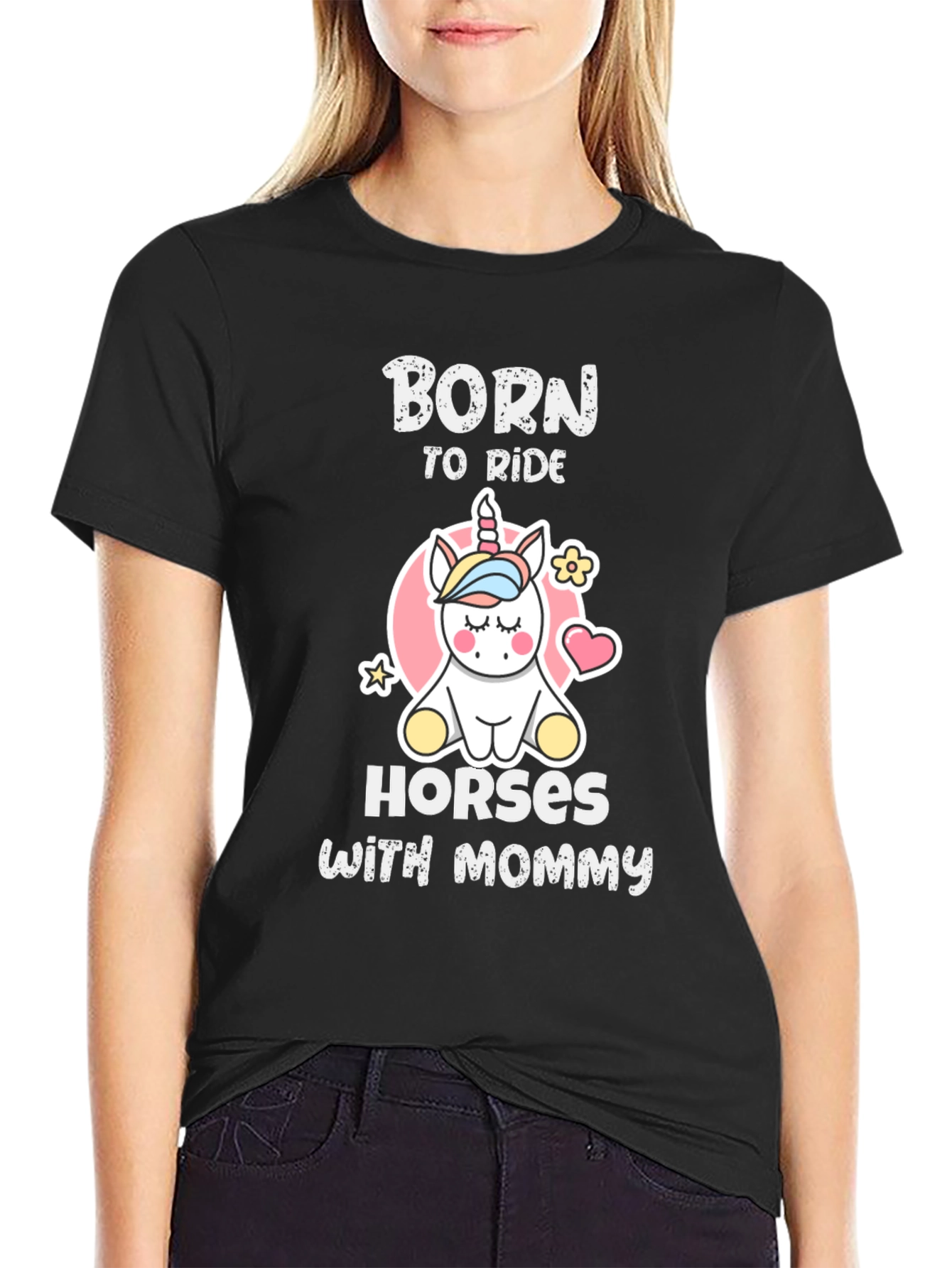 Born To Ride Horses With Mommy T-Shirt