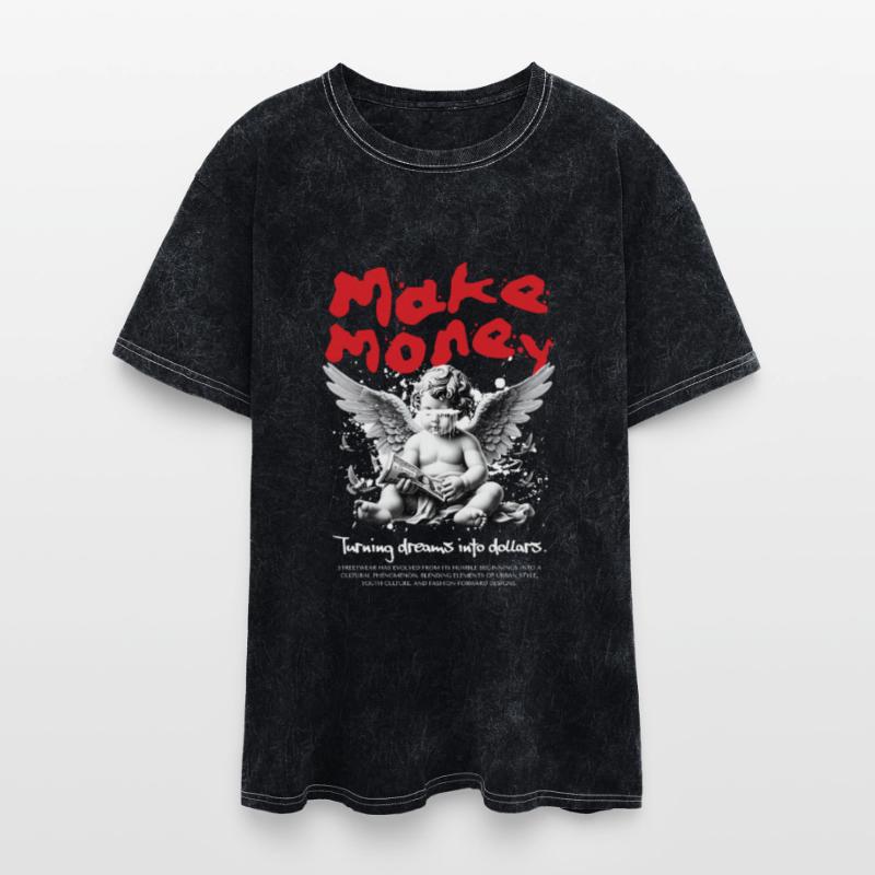Crazy Money Angel Tee – Chaotic Hustler Street Art