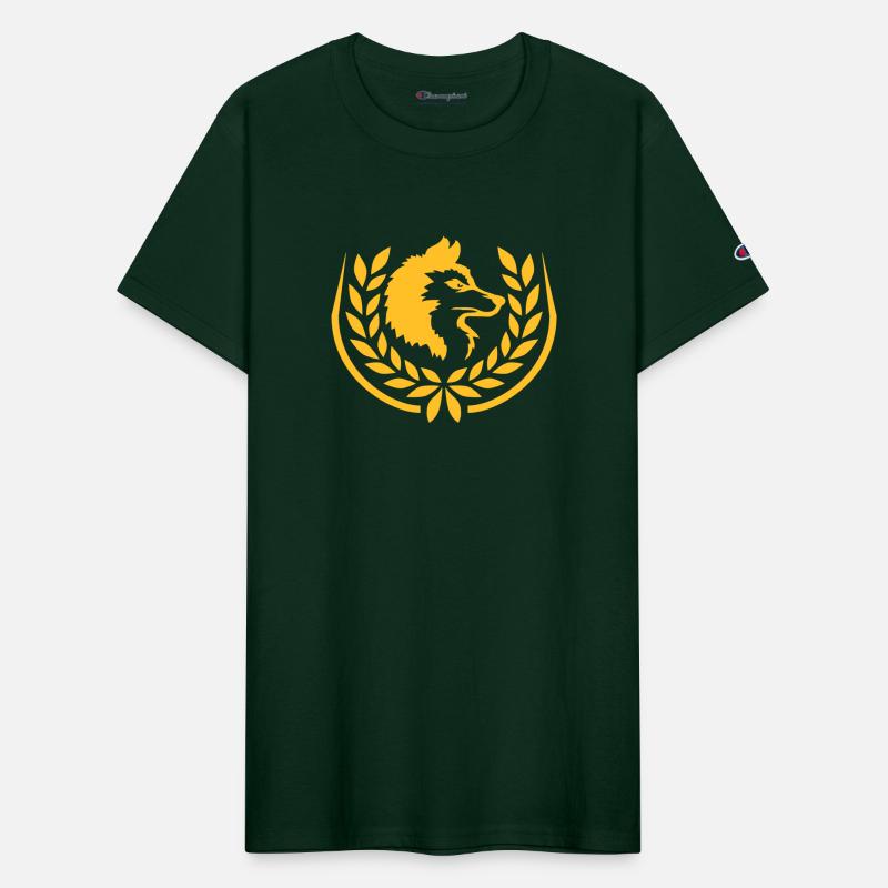 Crest Wolf Laurel Wreath
