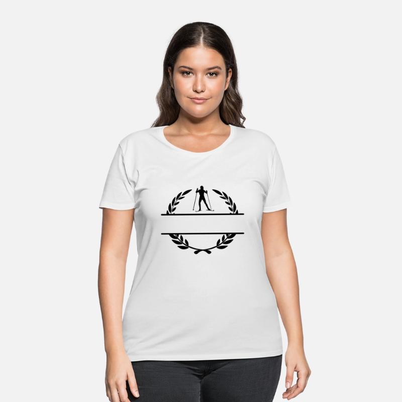 Cross-country skiing in a laurel wreath shadow ima
