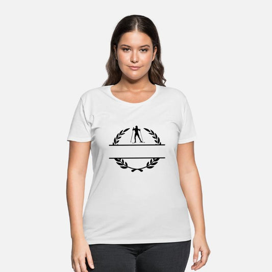 Cross-country skiing in a laurel wreath shadow ima