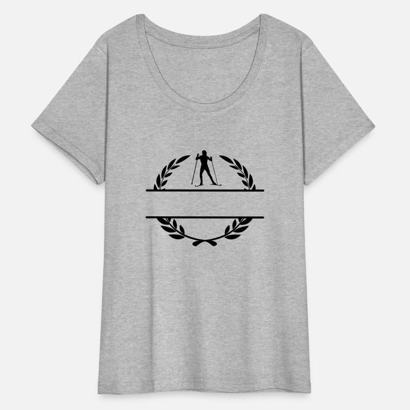 Cross-country skiing in a laurel wreath shadow ima